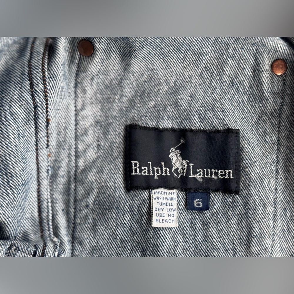 vintage 80s 90s ralph lauren western denim corduroy collar jean jacket - Picture 8 of 13